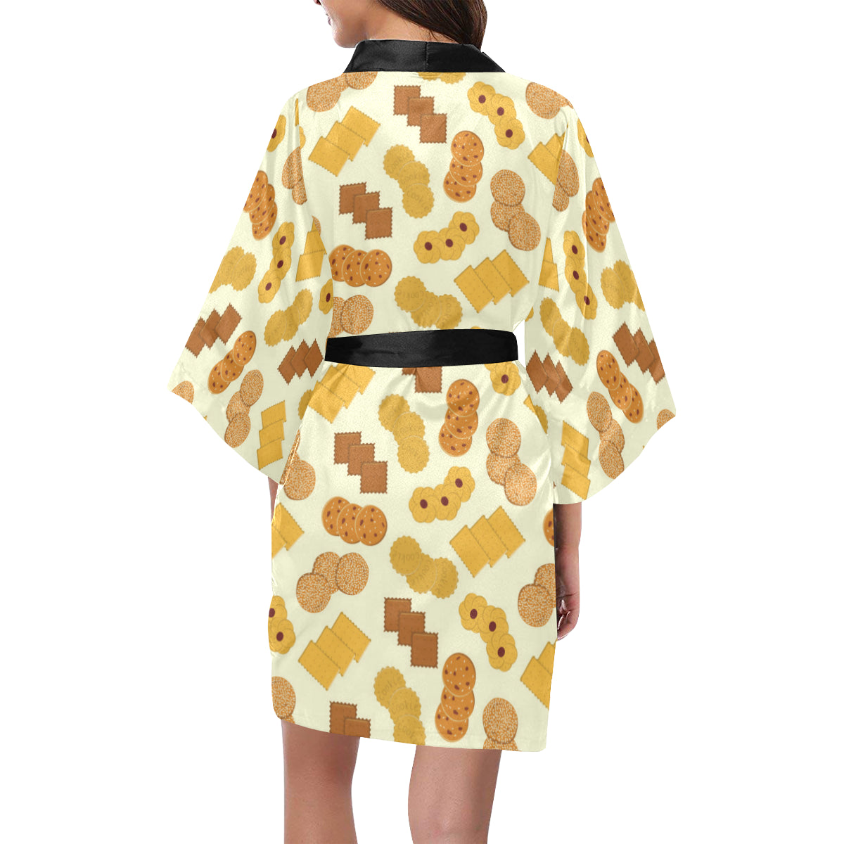Cookie Pattern Print Design 06 Women's Short Kimono