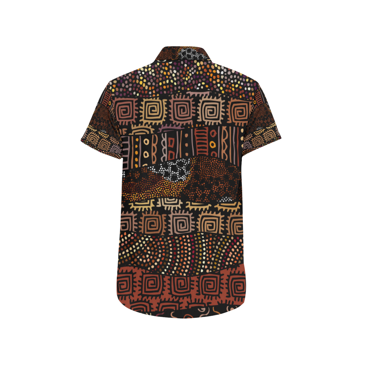African Pattern Print Design 07 Men's Short Sleeve Button Up Shirt