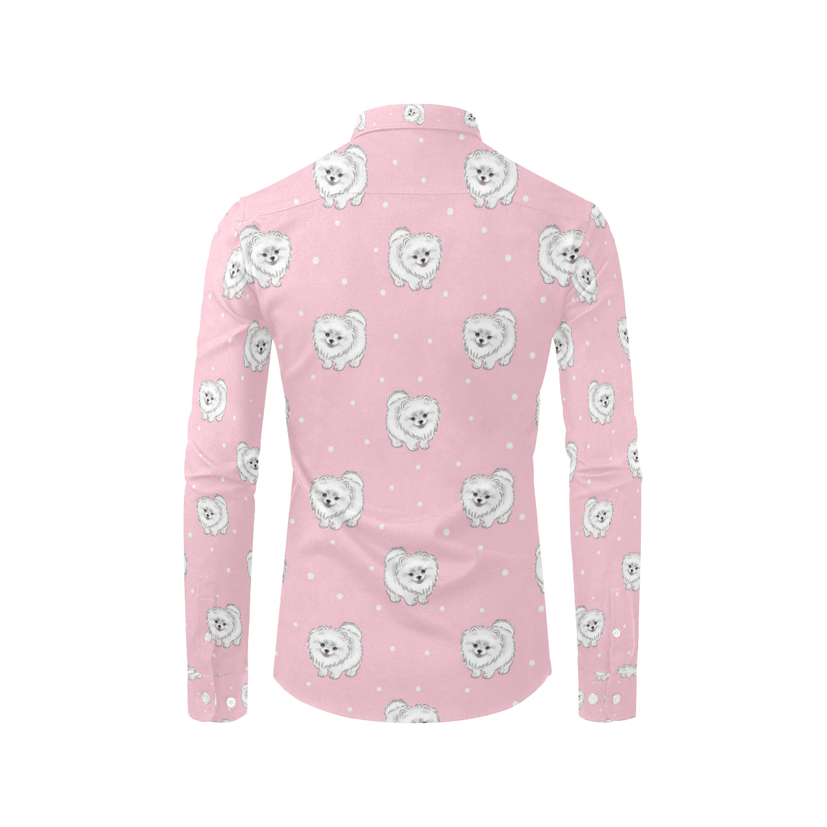 Pomeranians Pattern Print Design A02 Men's Long Sleeve Shirt