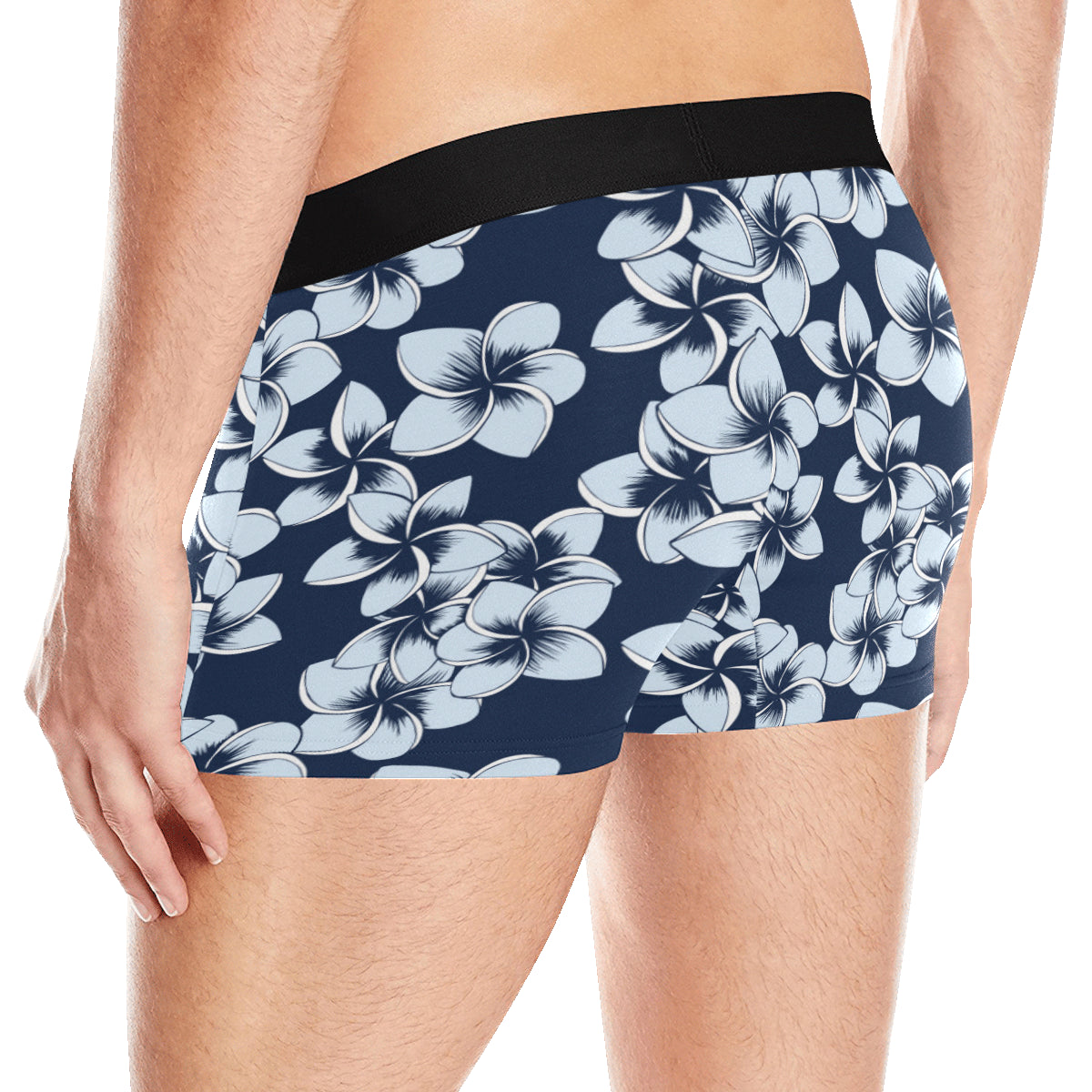 Plumeria Pattern Print Design A02 Men's Boxer Briefs