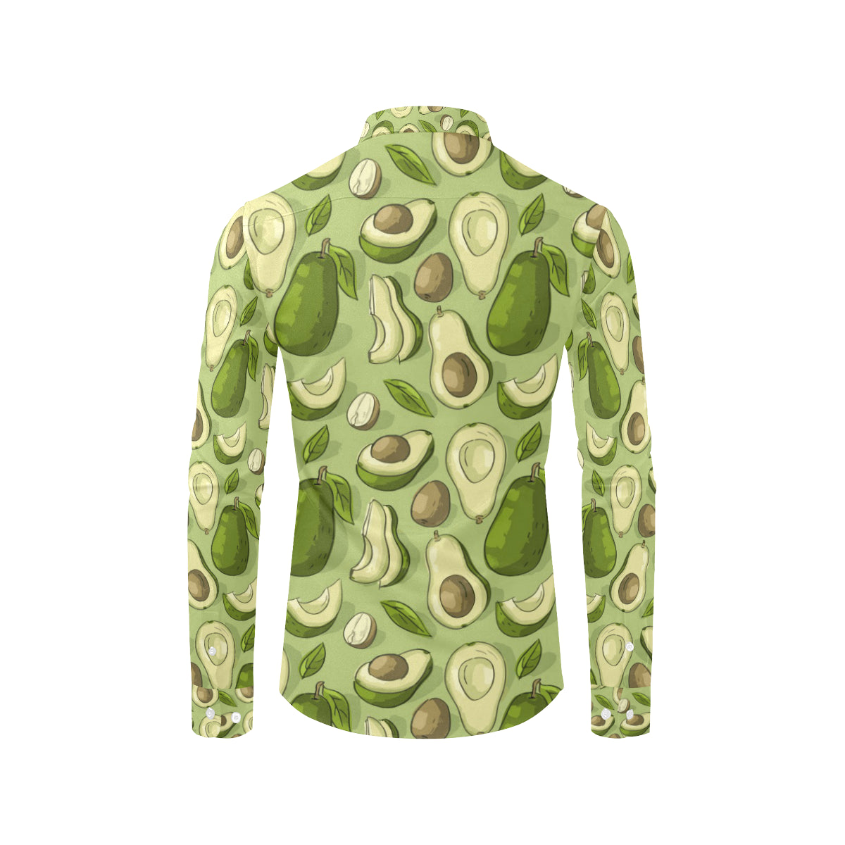 Avocado Pattern Print Design AC03 Men's Long Sleeve Shirt