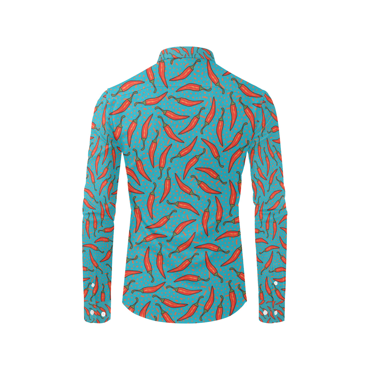 Chilli Pepper Pattern Print Design 05 Men's Long Sleeve Shirt