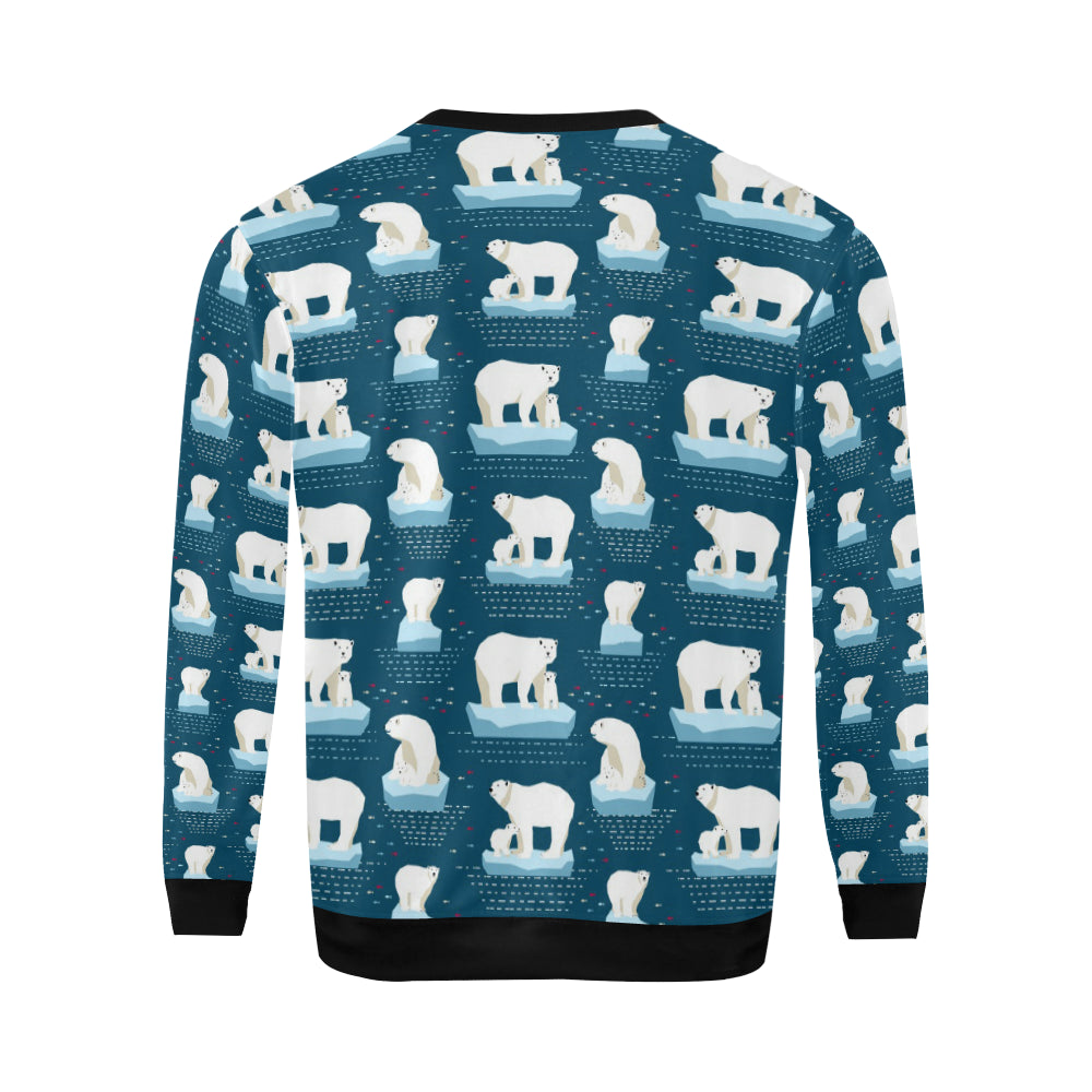 Polar Bear Pattern Print Design PB02 Men Long Sleeve Sweatshirt