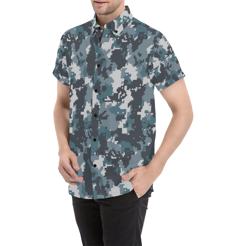 ACU Digital Urban Camouflage Men's Short Sleeve Button Up Shirt