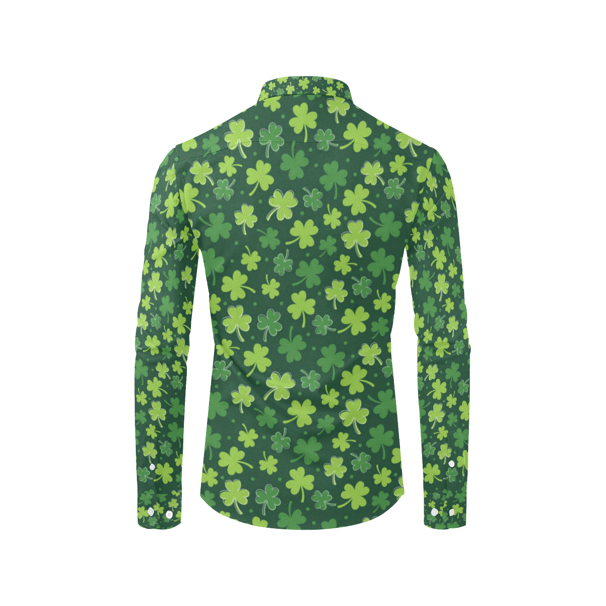 Clover Pattern Print Design 02 Men's Long Sleeve Shirt