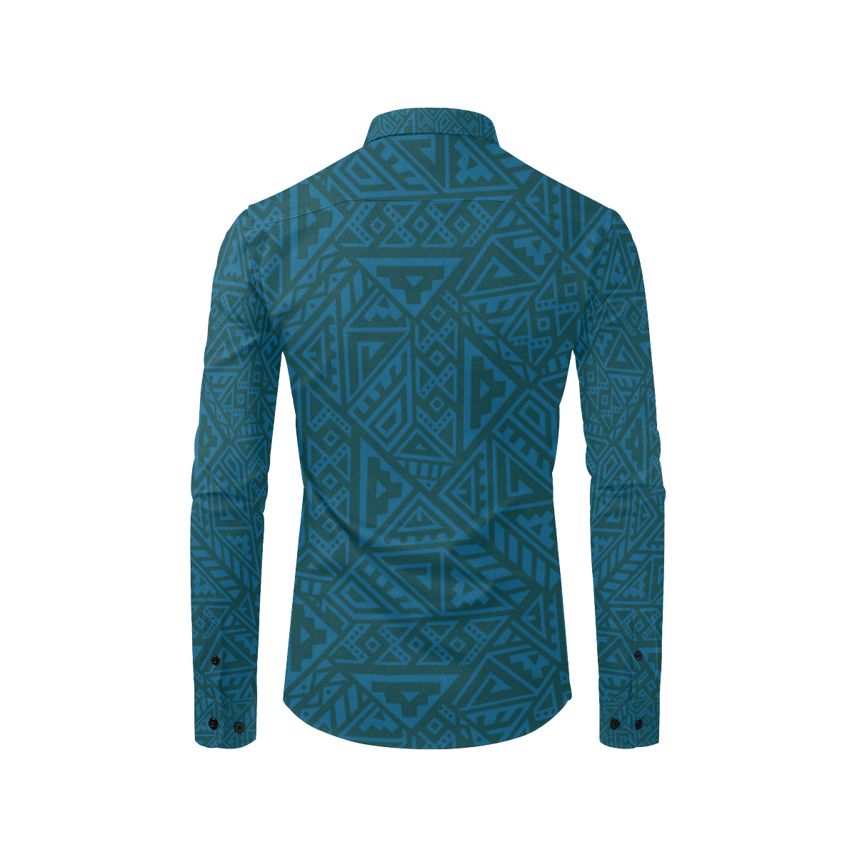 Maori Pattern Print Design 03 Men's Long Sleeve Shirt