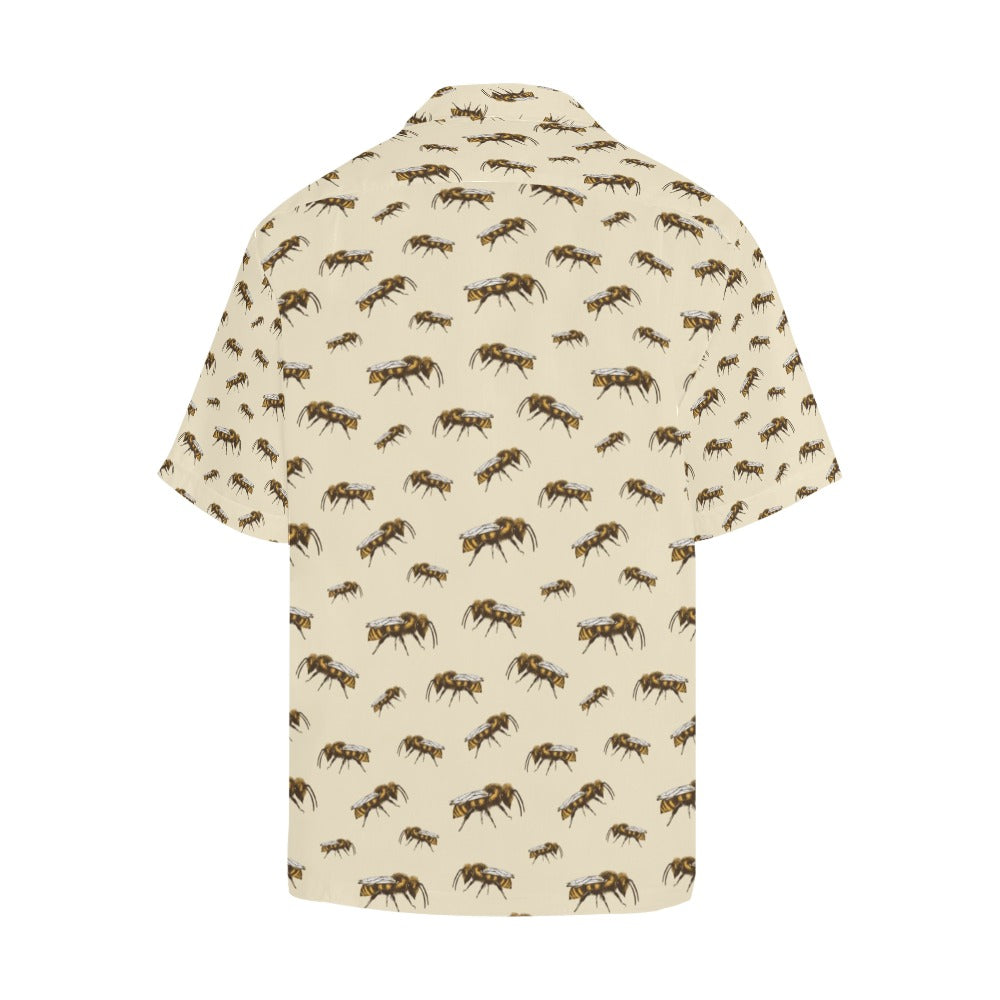 Bee Print Design LKS306 Men's Hawaiian Shirt