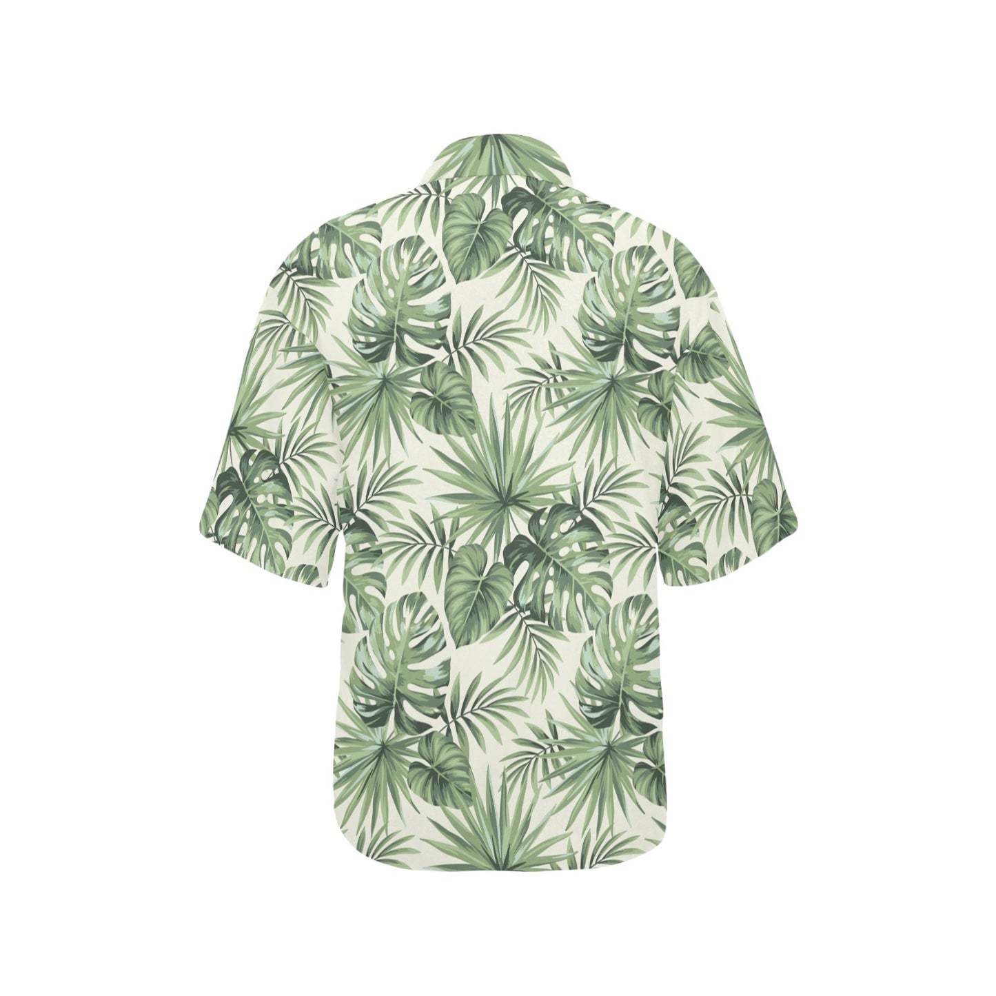 Palm Leaf Pattern Print Design A02 Women's Hawaiian Shirt