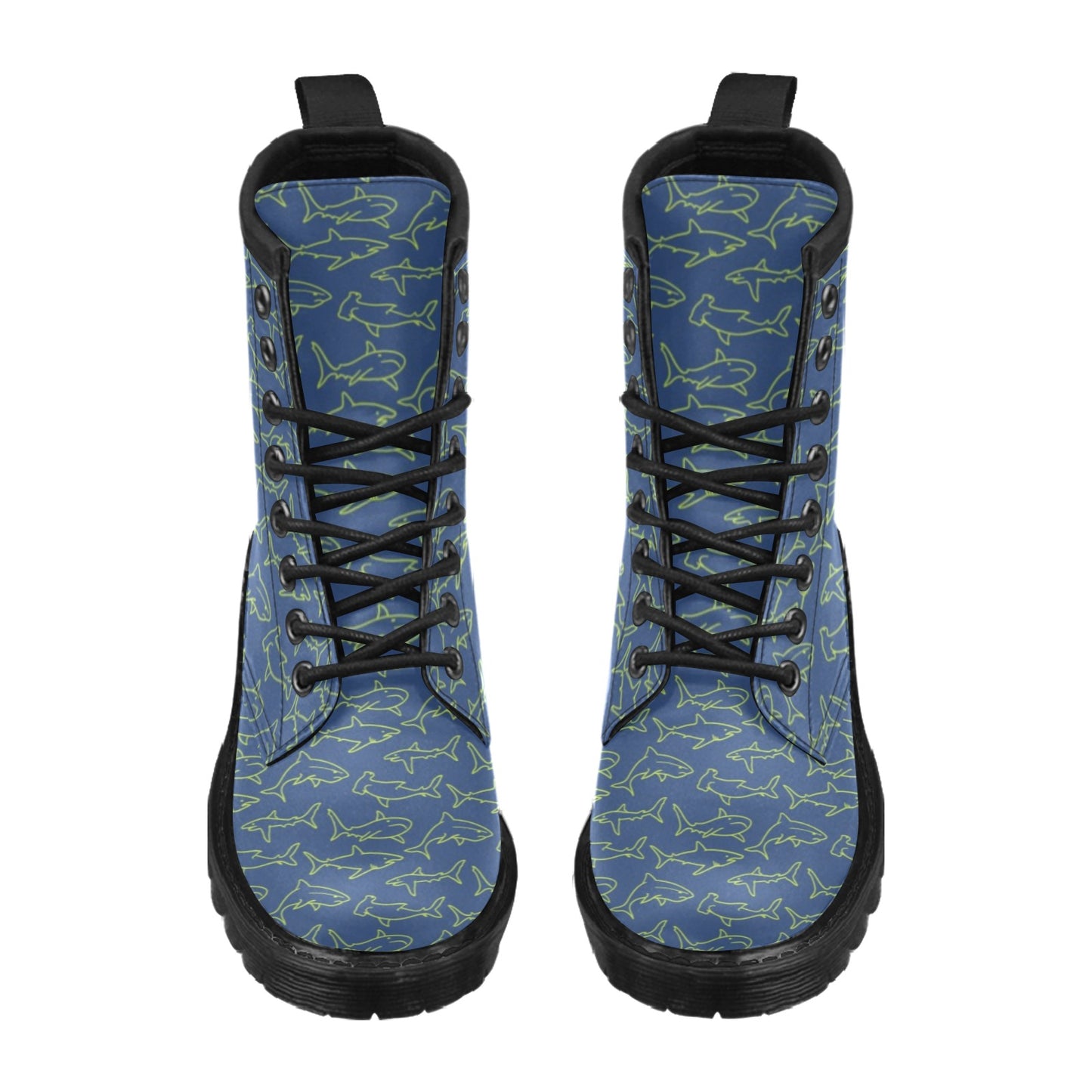 Shark Print Design LKS301 Women's Boots