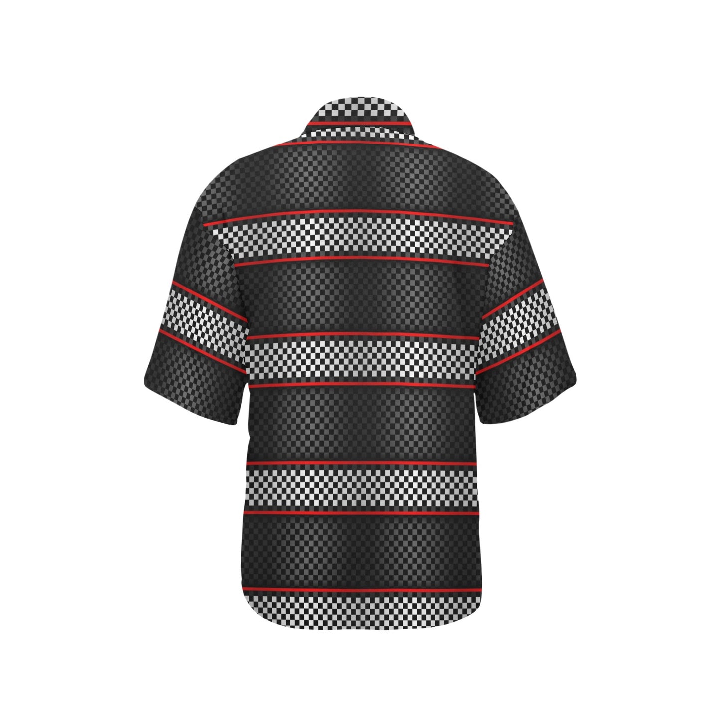 Checkered Flag Red Line Style Women's Hawaiian Shirt