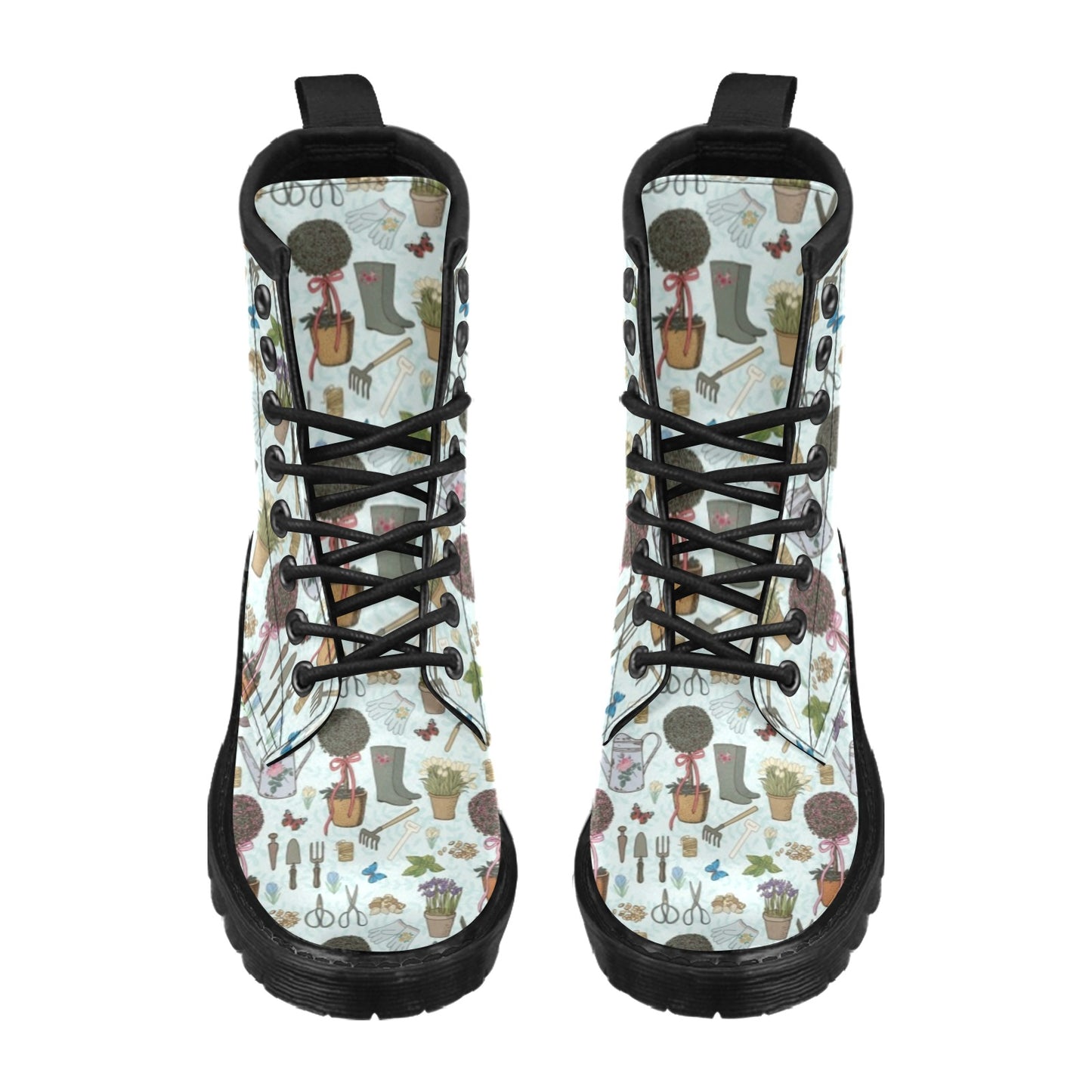 Gardening Pattern Print Design G01 Women's Boots