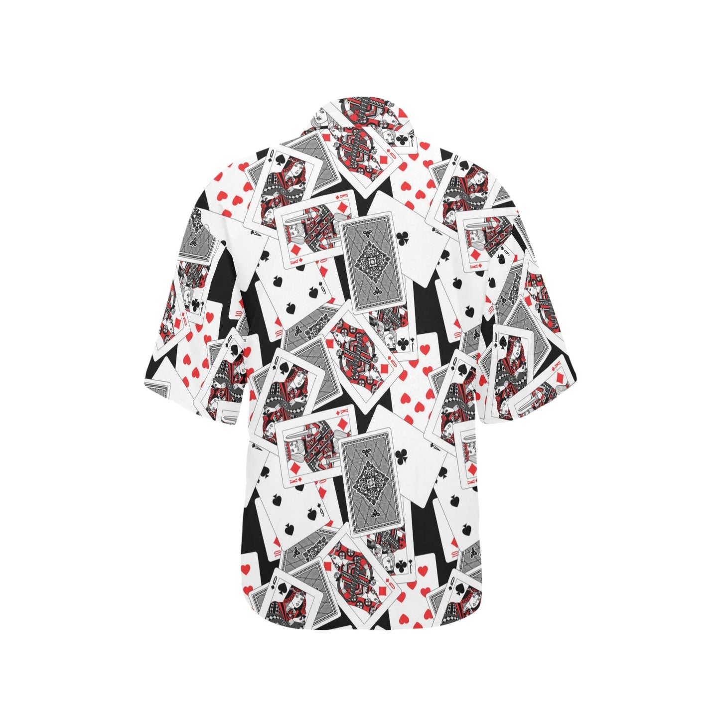 Poker Cards Pattern Print Design A04 Women's Hawaiian Shirt