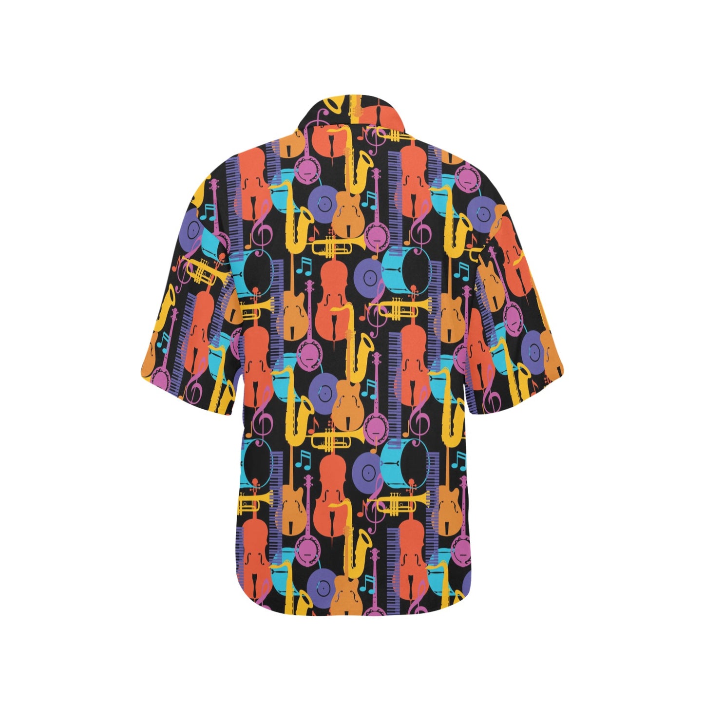 Jazz Pattern Print Design 03 Women's Hawaiian Shirt