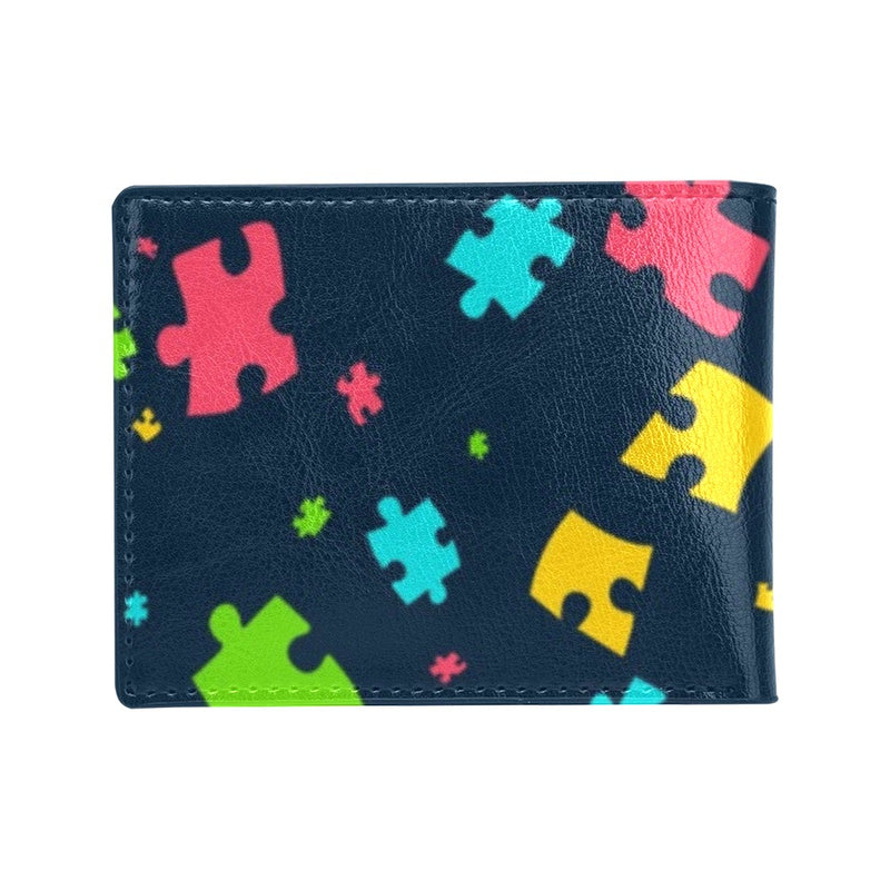 Autism Awareness Colorful Design Print Men's ID Card Wallet