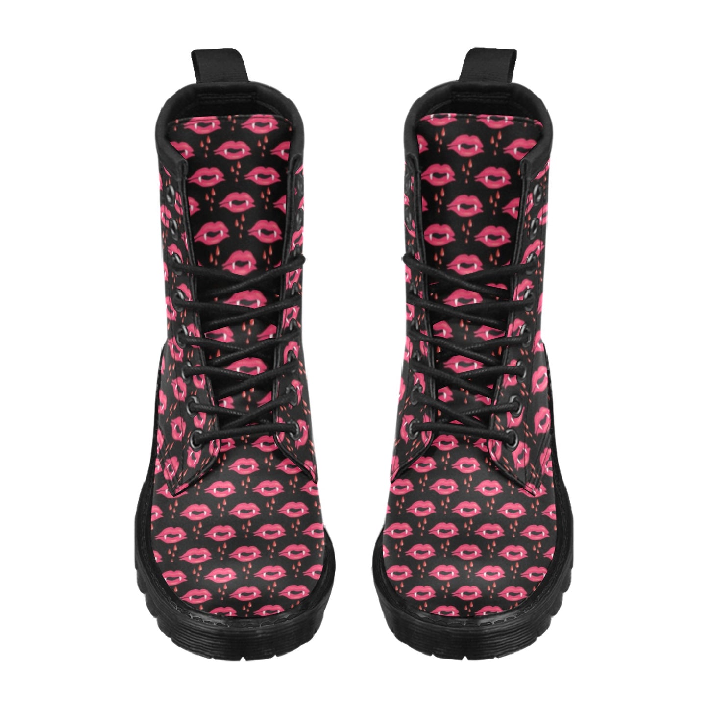 Vampire Lips Print Design LKS303 Women's Boots