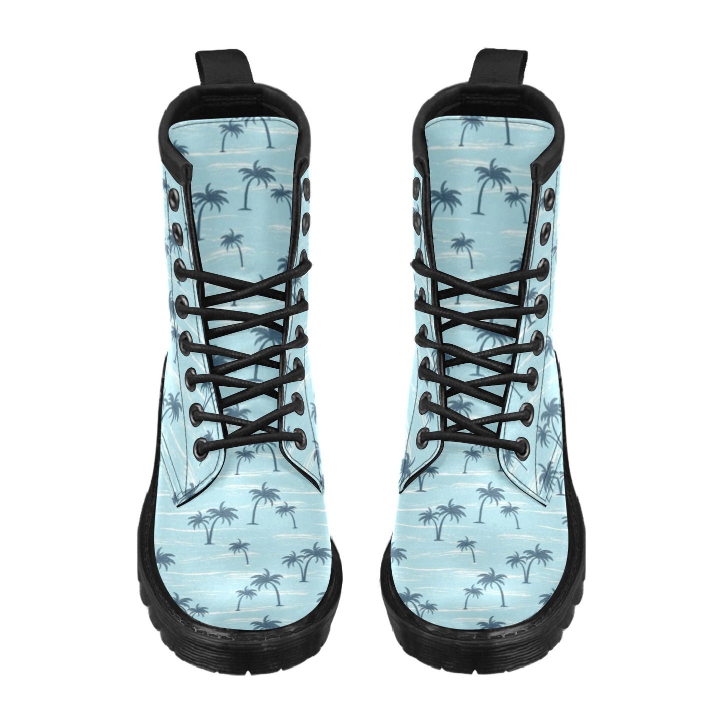 Palm Tree Pattern Print Design PT04 Women's Boots