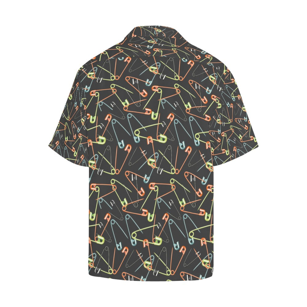 Safety Pin Print Design LKS301 Men's Hawaiian Shirt