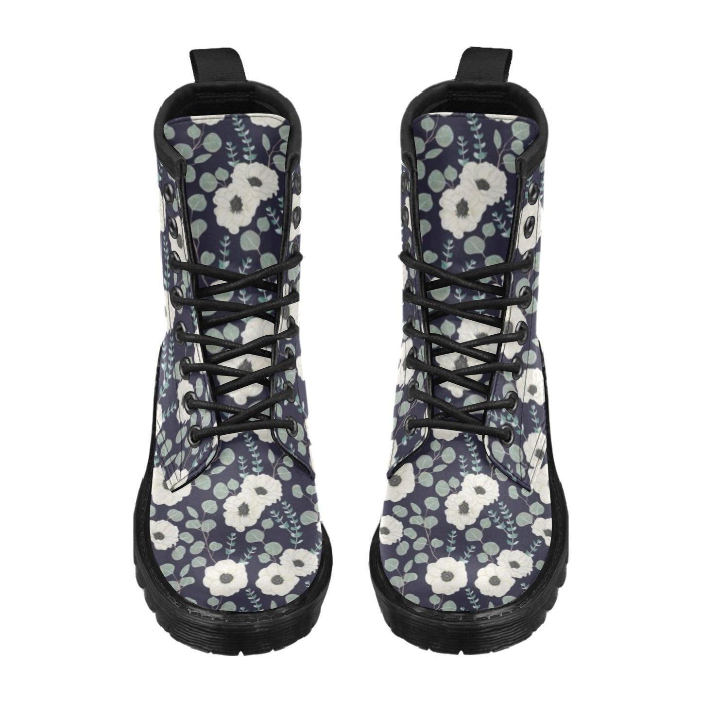 Anemone Pattern Print Design AM01 Women's Boots