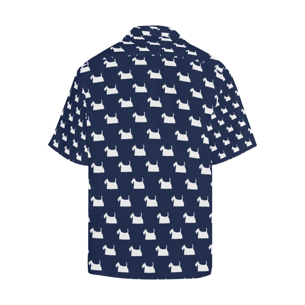 Scottish Terriers Print Design LKS303 Men's Hawaiian Shirt