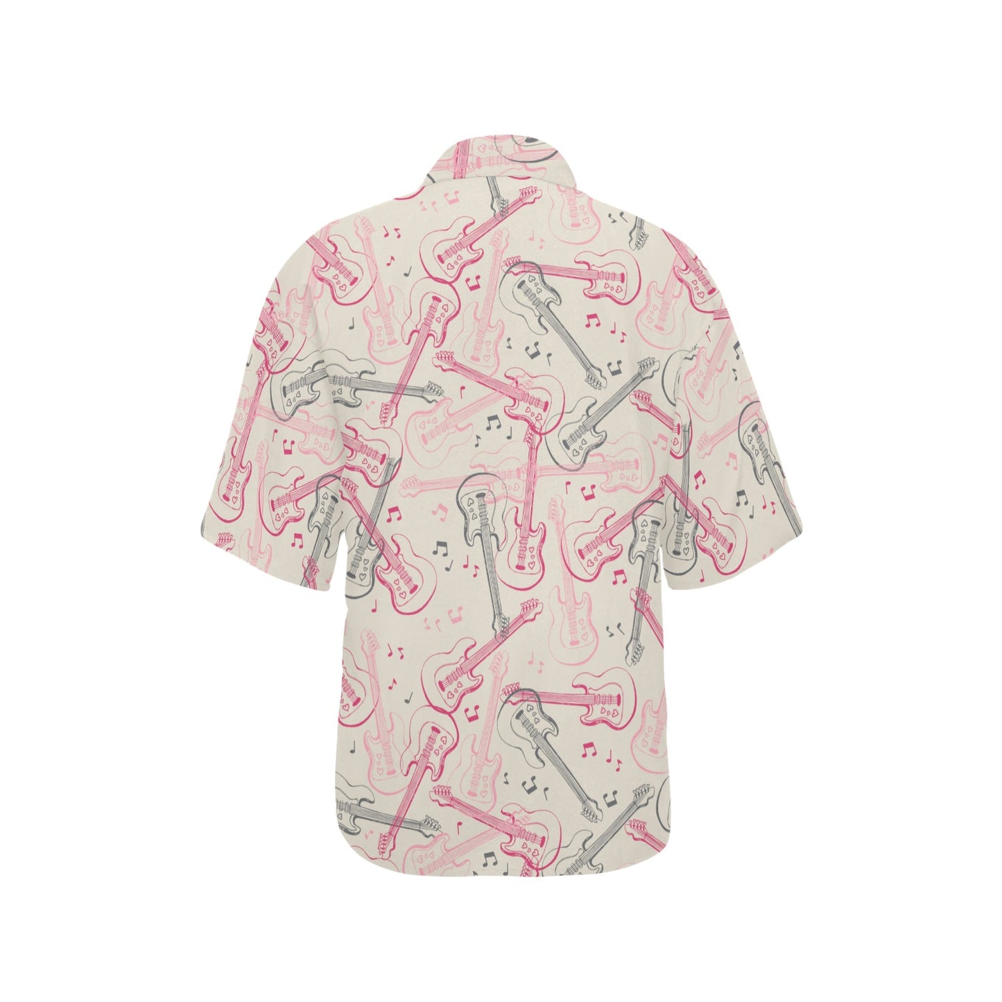 Bass Guitar Pattern Print Design 02 Women's Hawaiian Shirt