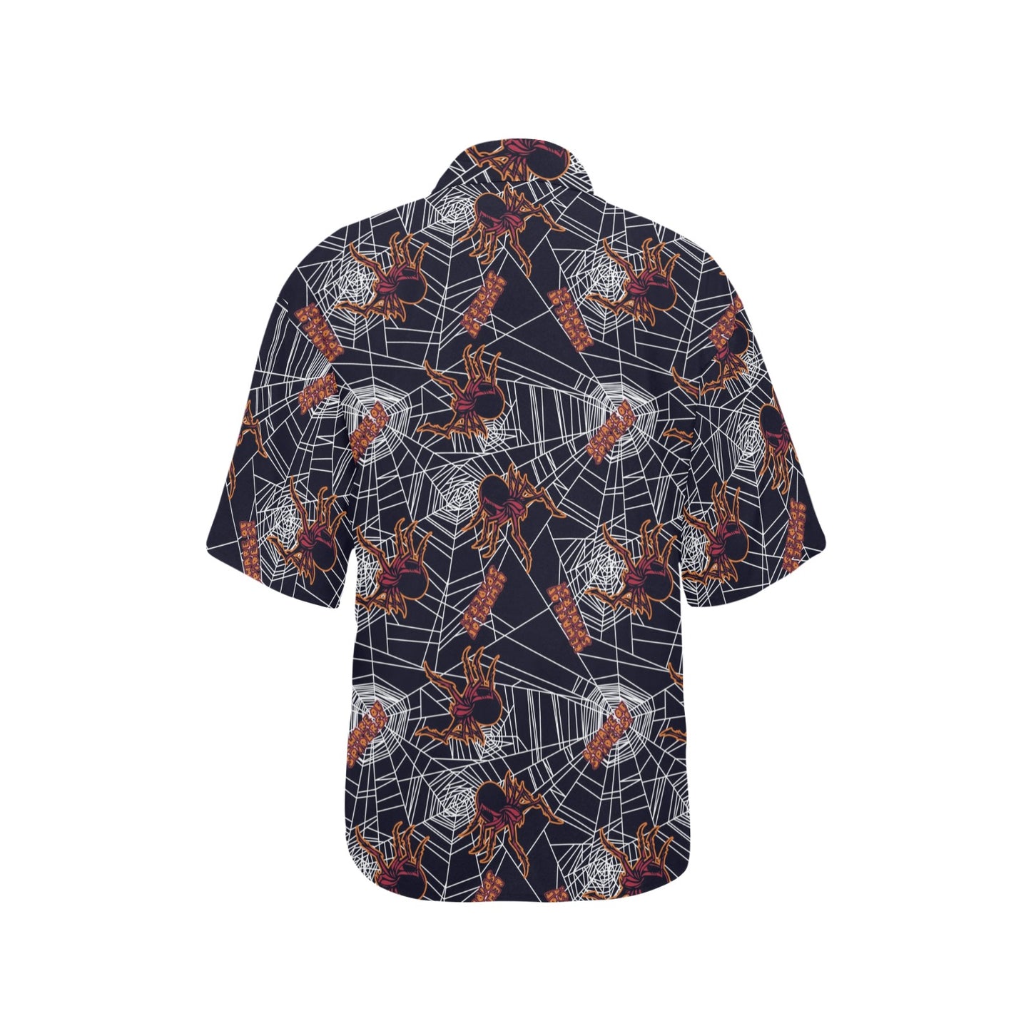 Tarantula Spiderwebs Pattern Print Design 01 Women's Hawaiian Shirt