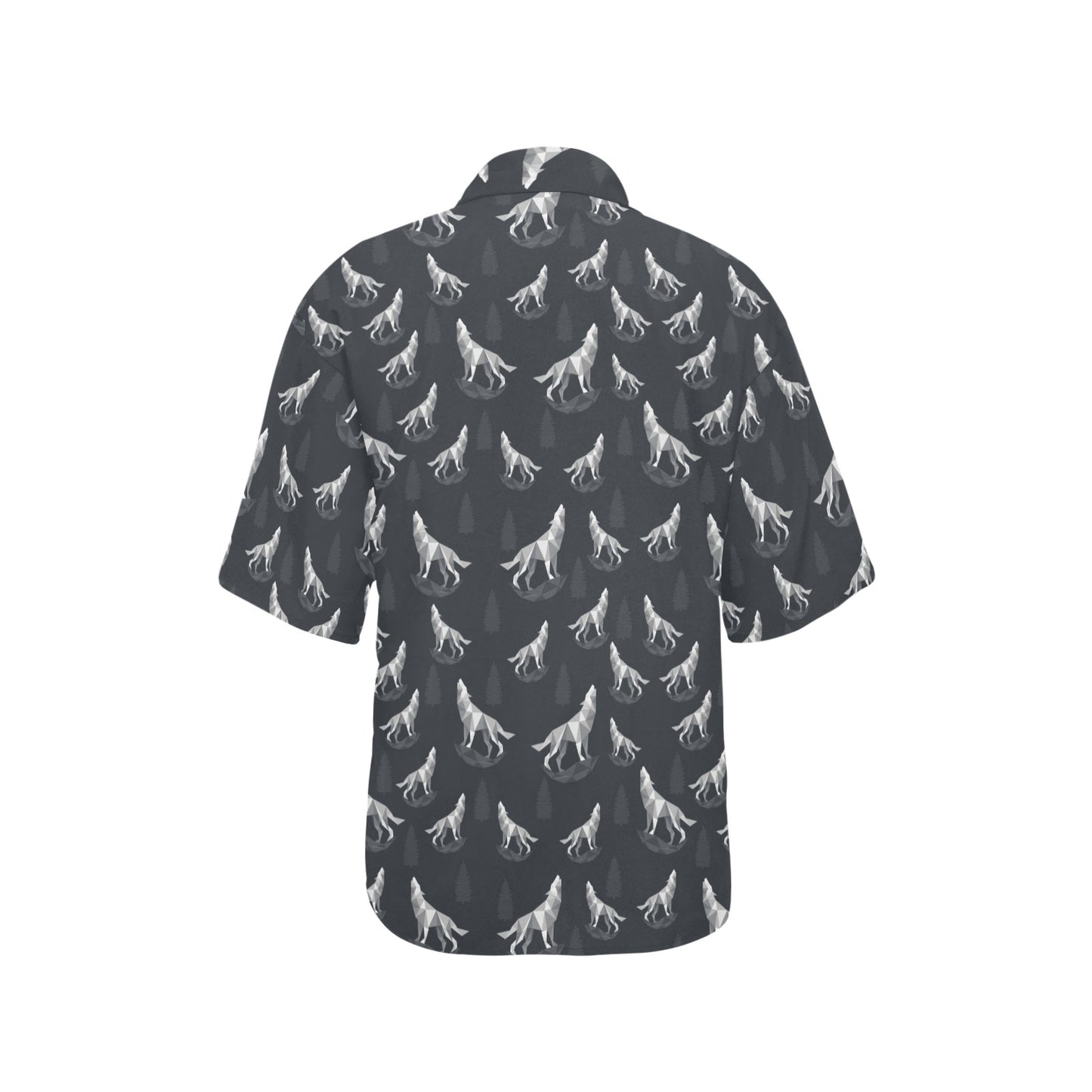 Wolf Print Design LKS303 Women's Hawaiian Shirt
