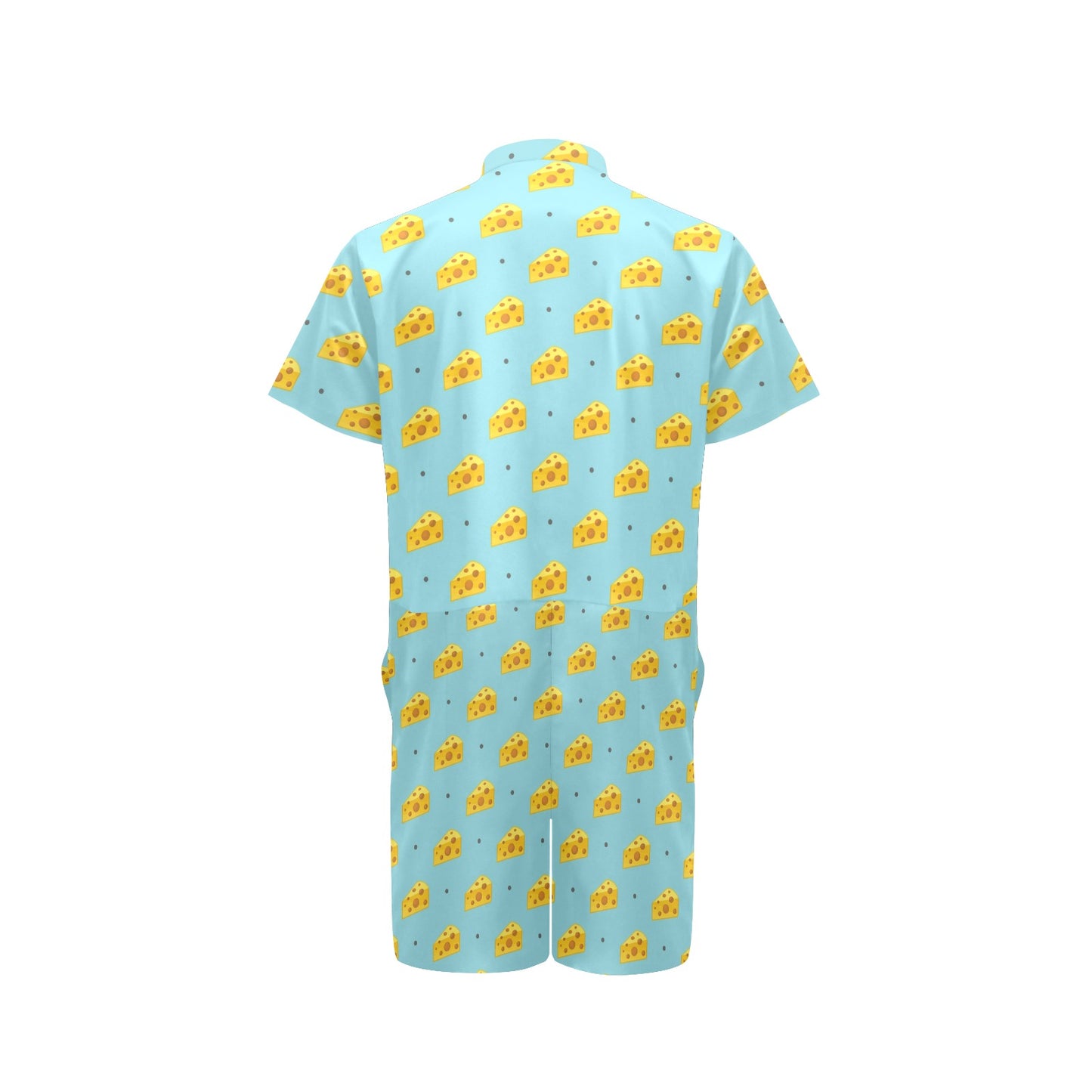 Cheese Pattern Print Design 02 Men's Romper