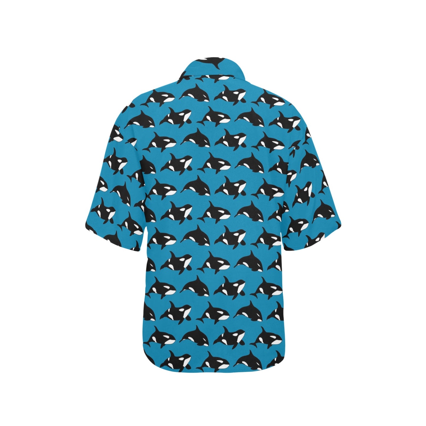 Whale Print Design LKS304 Women's Hawaiian Shirt