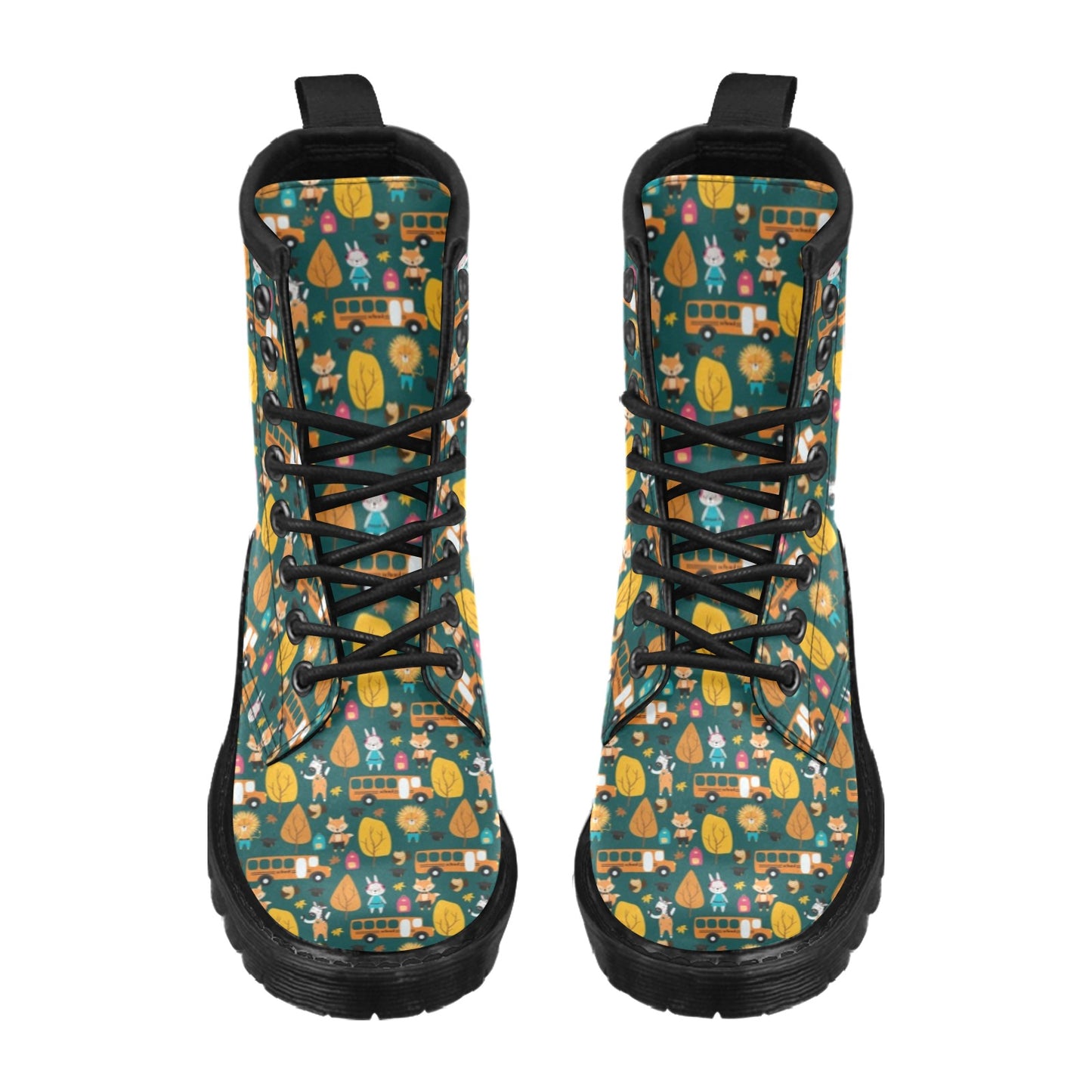 School Bus Print Design LKS309 Women's Boots