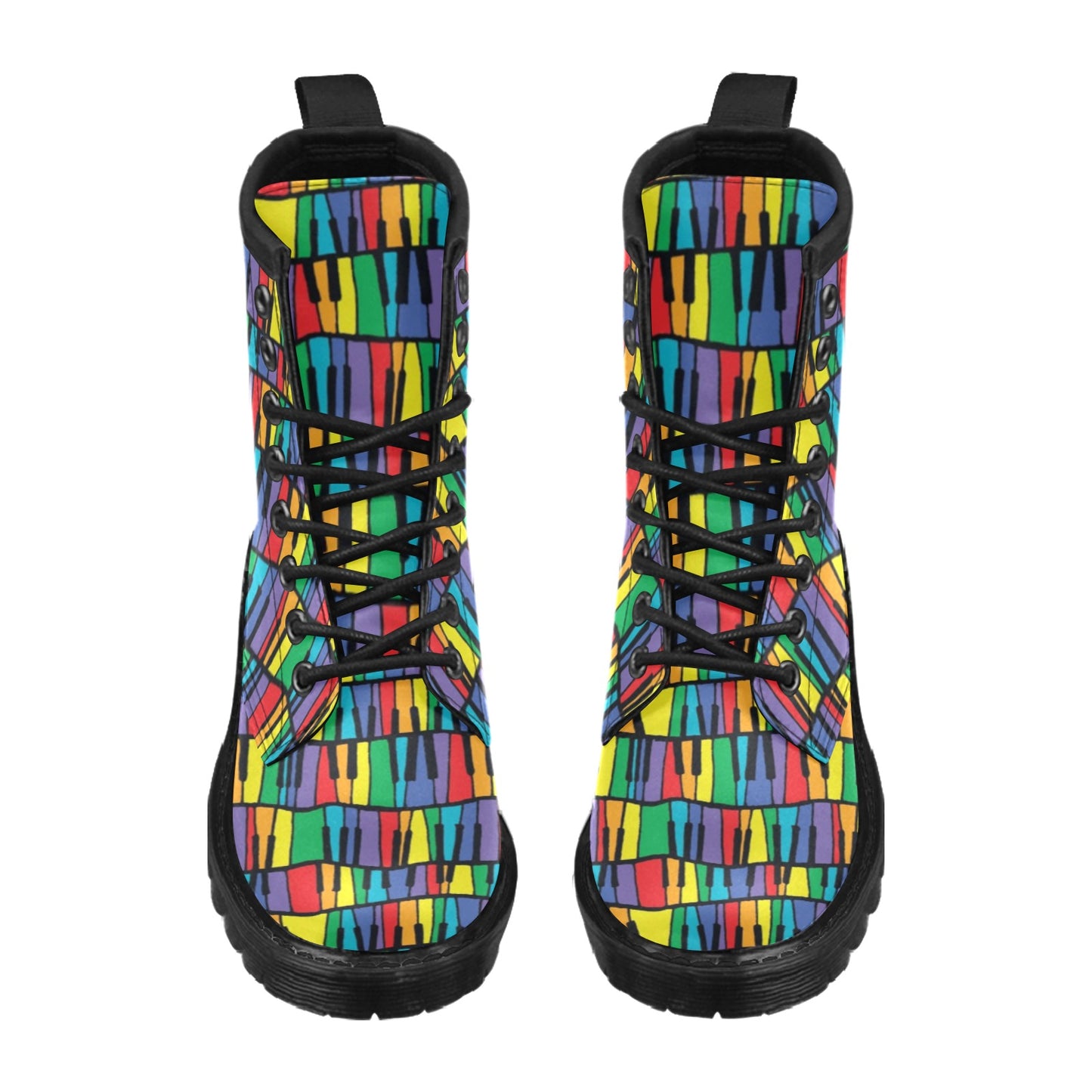 Piano Print Design LKS402 Women's Boots