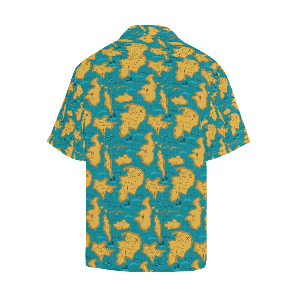 World Map Print Design LKS301 Men's Hawaiian Shirt