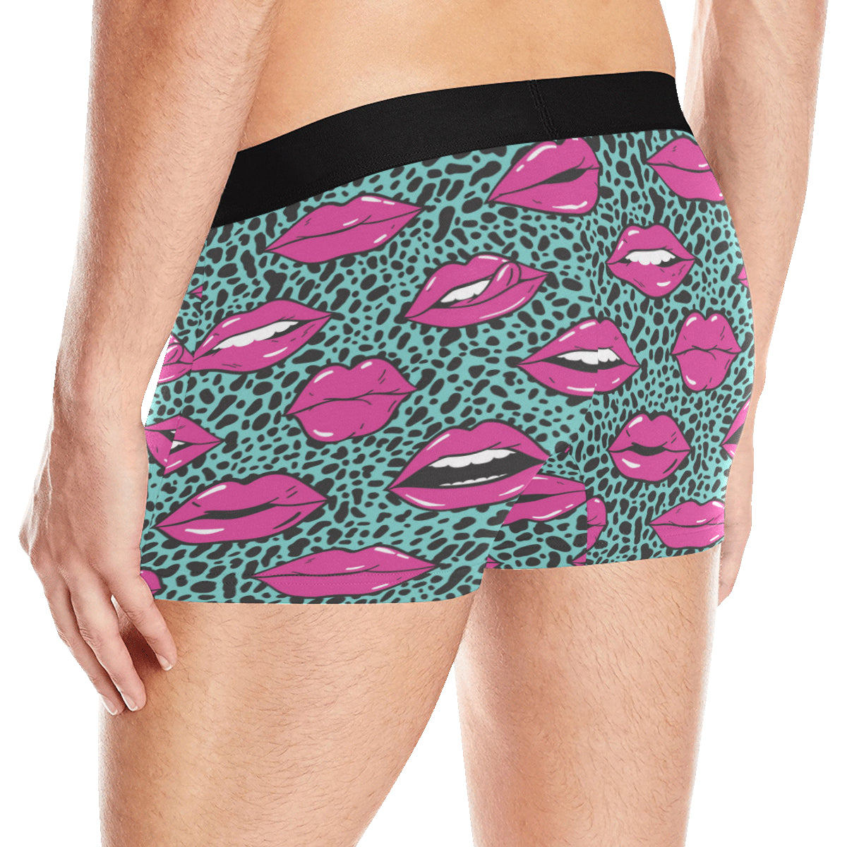Lip Pattern Print Design 04 Men's Boxer Briefs