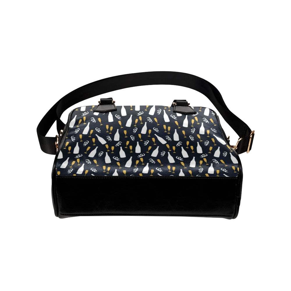 Champagne Pattern Print Design 01 Shoulder Handbag