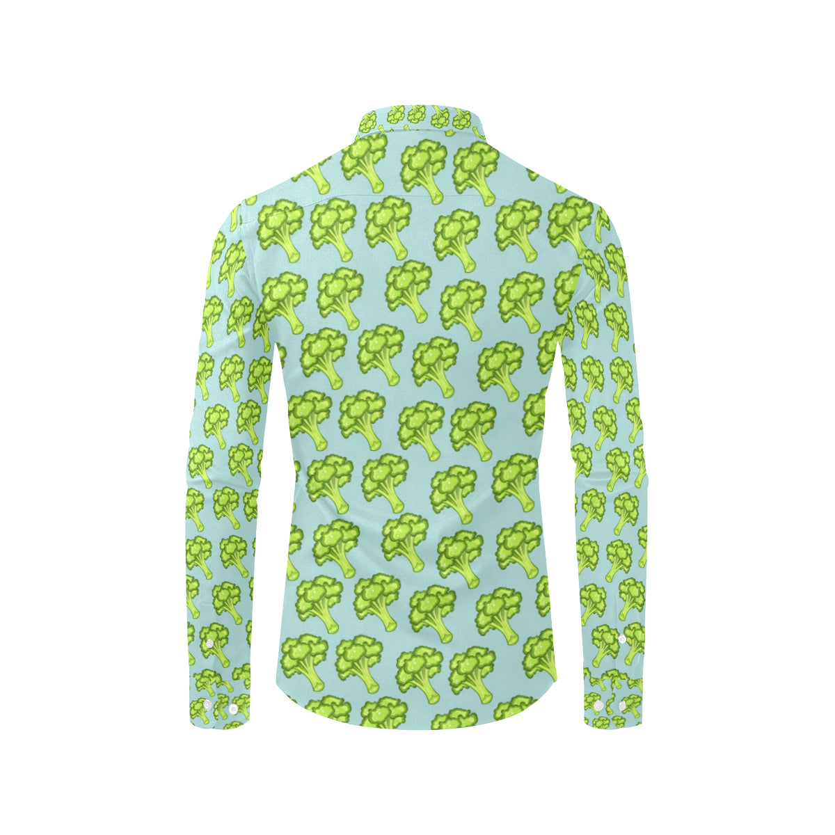 Broccoli Pattern Print Design 02 Men's Long Sleeve Shirt