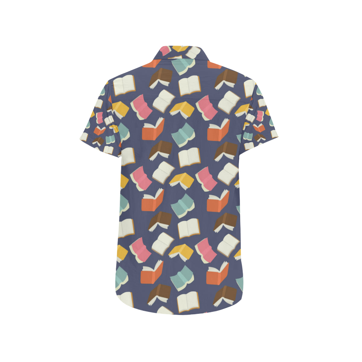 Book Pattern Print Design 01 Men's Short Sleeve Button Up Shirt