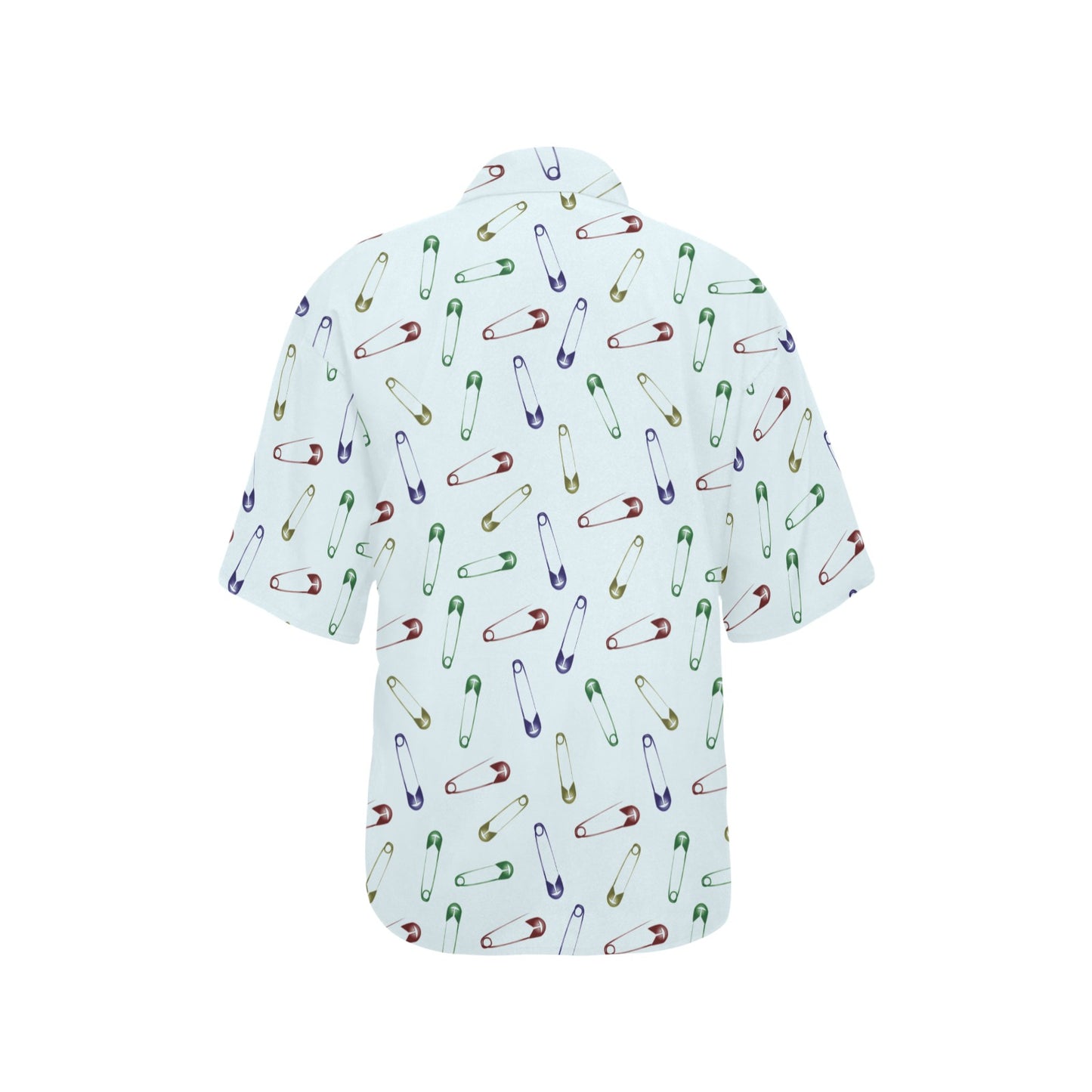 Safety Pin Print Design LKS303 Women's Hawaiian Shirt