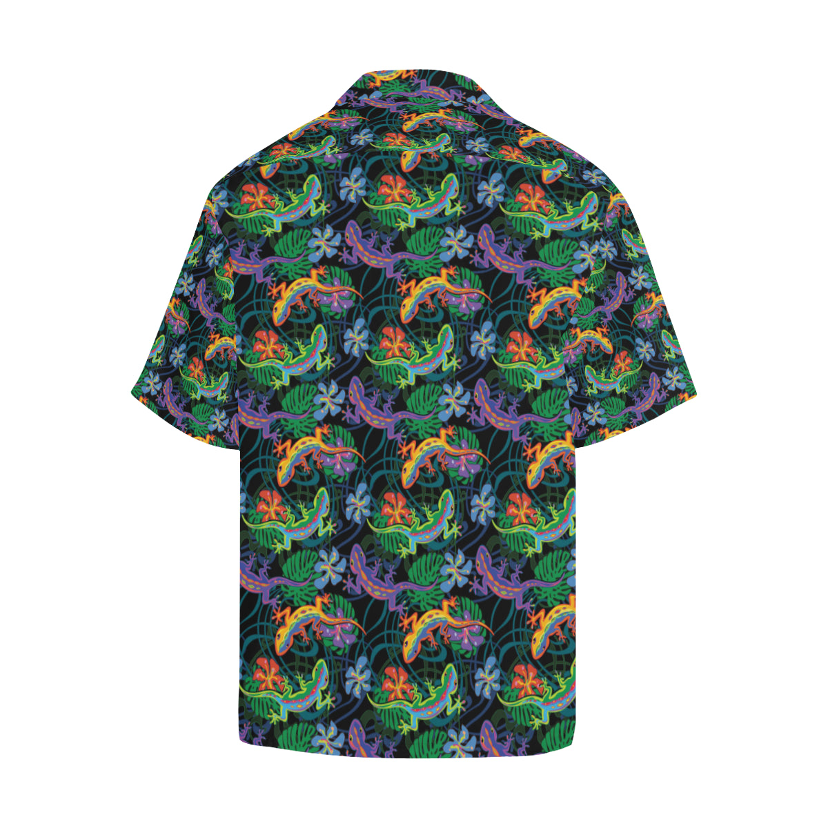 Gecko Colorful Pattern Print Design 01 Men's Hawaiian Shirt