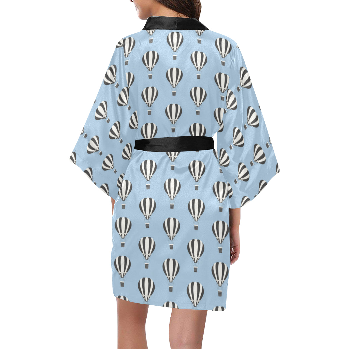 Ballon Pattern Print Design 05 Women's Short Kimono