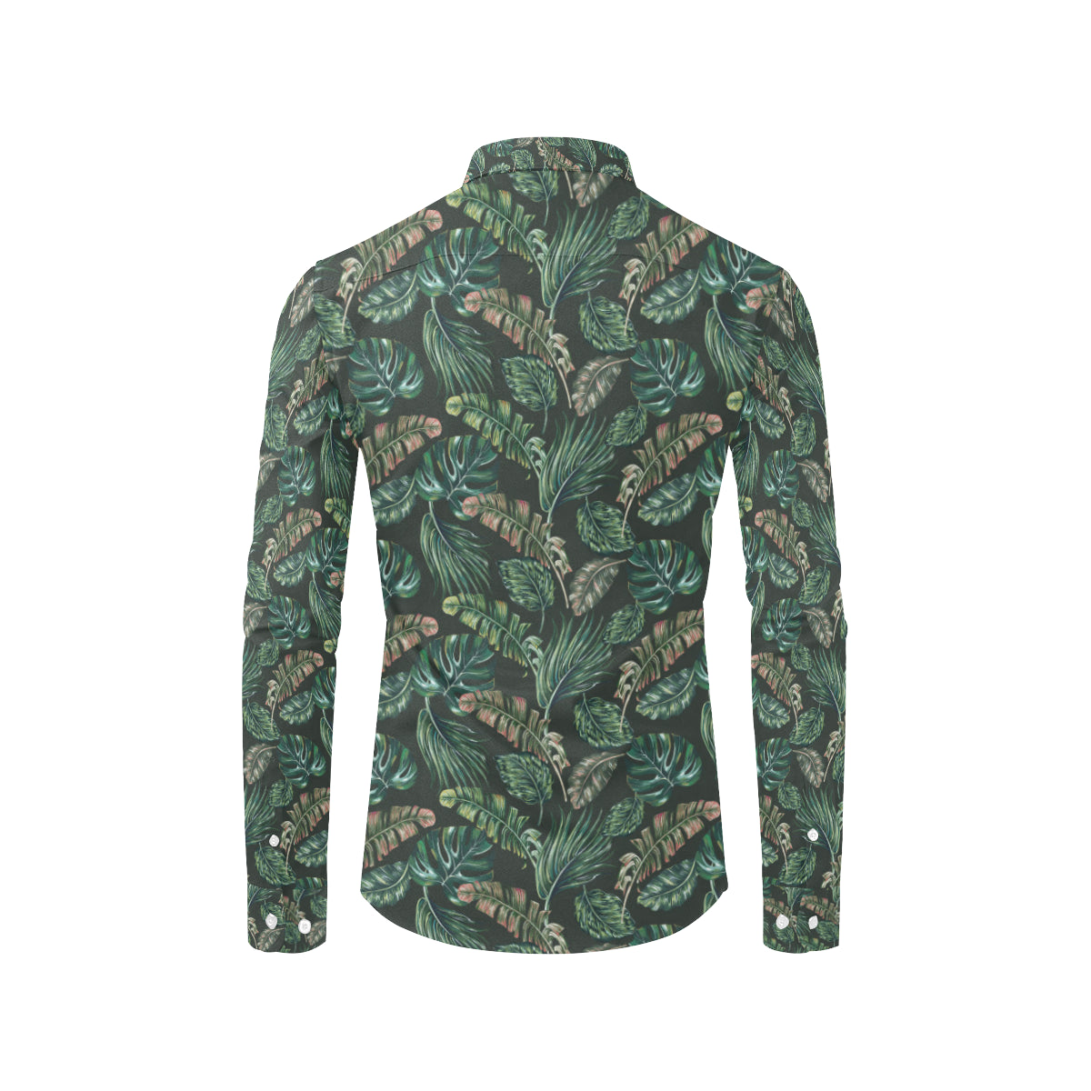 Banana Leaf Pattern Print Design 05 Men's Long Sleeve Shirt