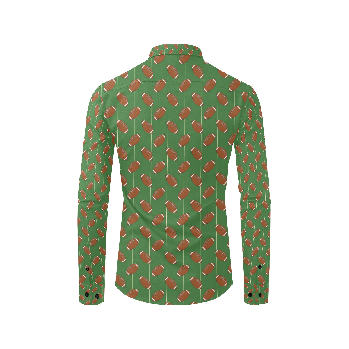 American Football on Field Themed Men's Long Sleeve Shirt