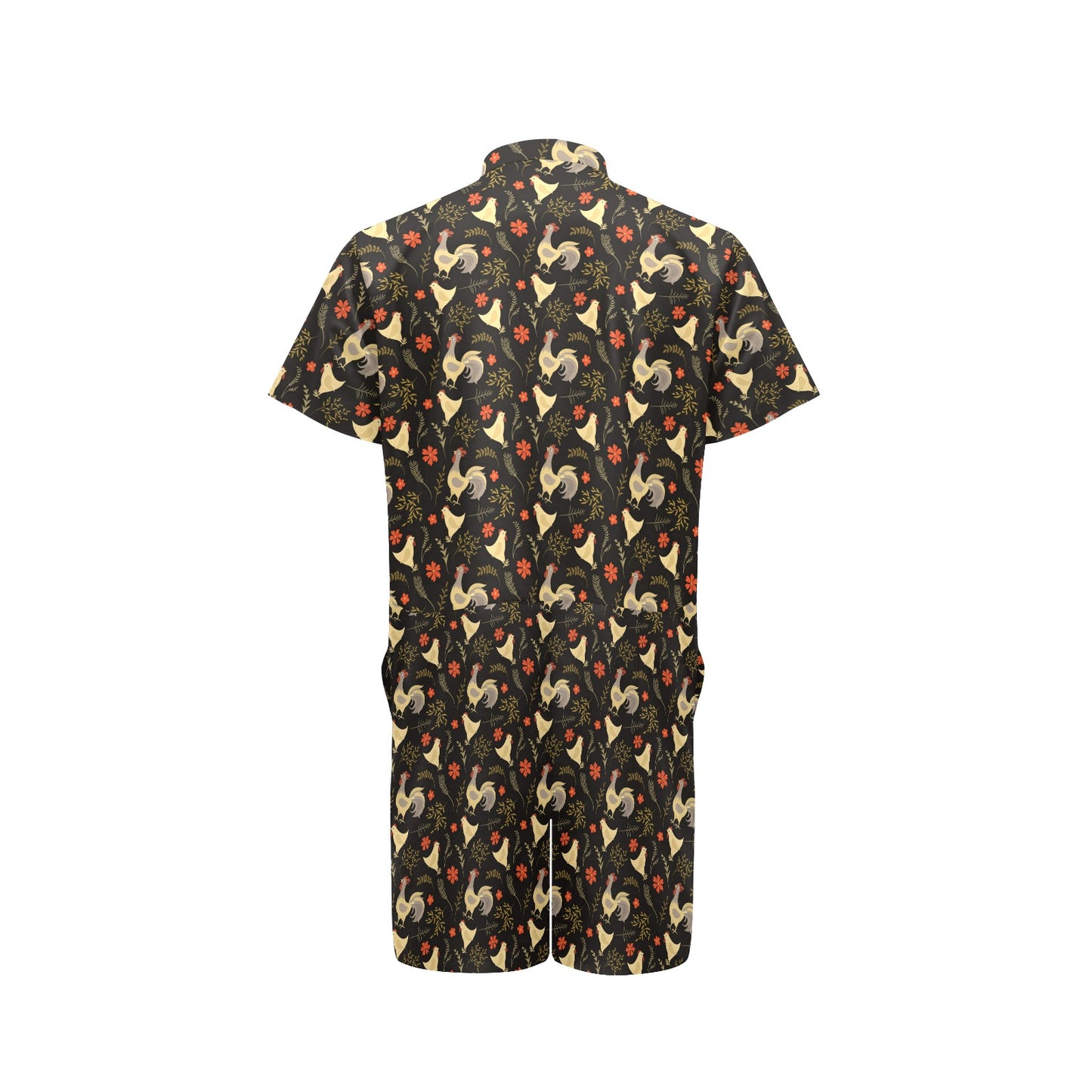Chicken Pattern Print Design 04 Men's Romper