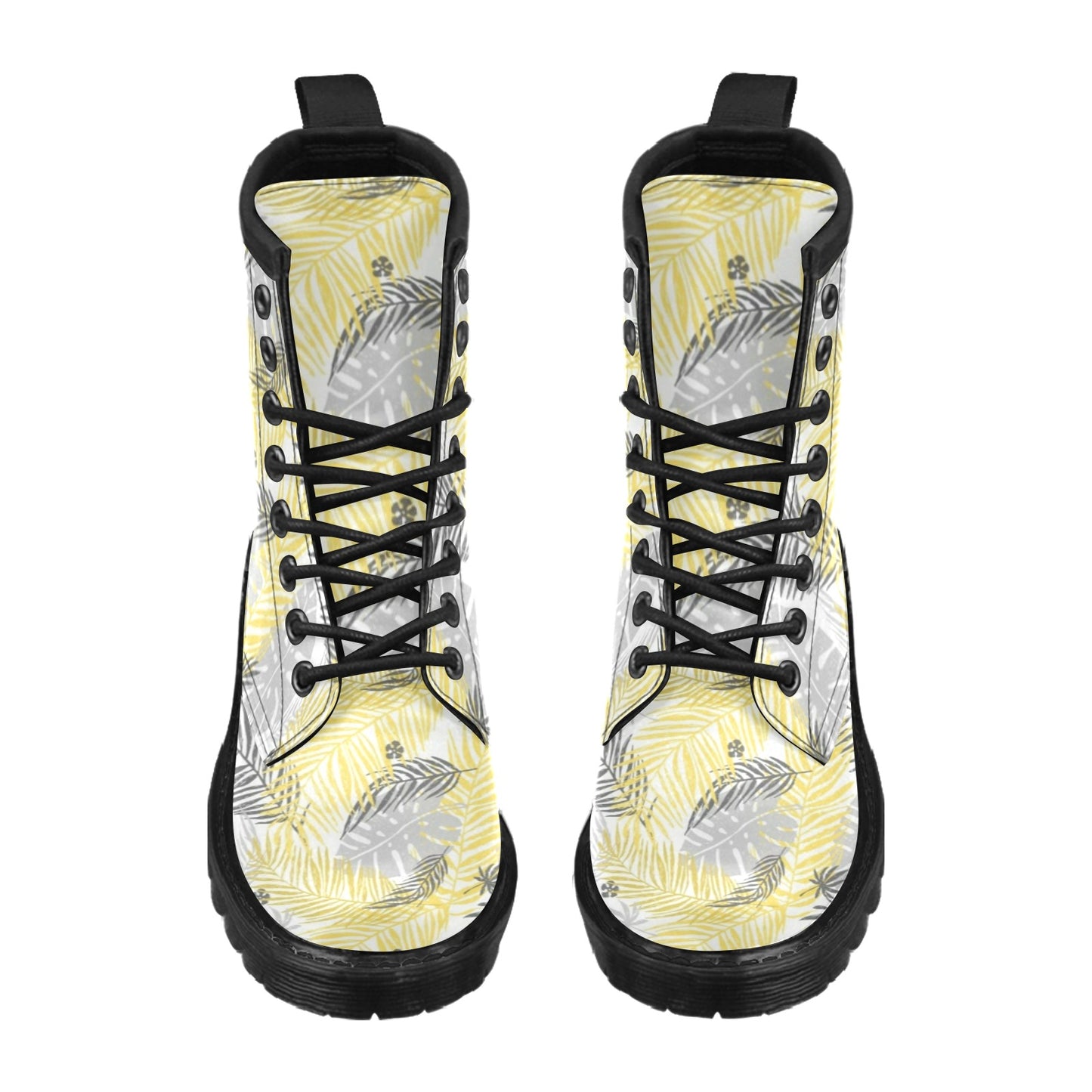 Palm Leaves Pattern Print Design PL012 Women's Boots