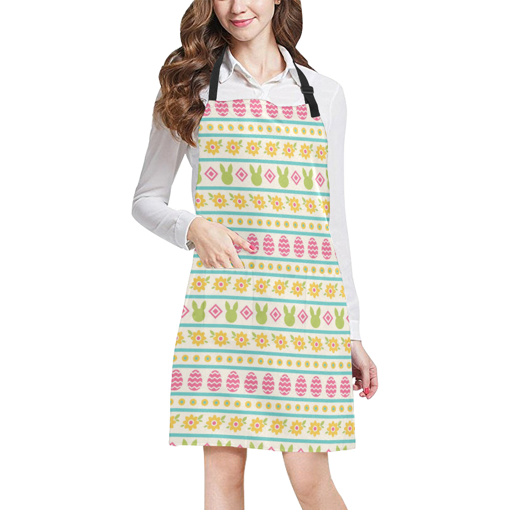 Easter Eggs Pattern Print Design RB016 Apron with Pocket