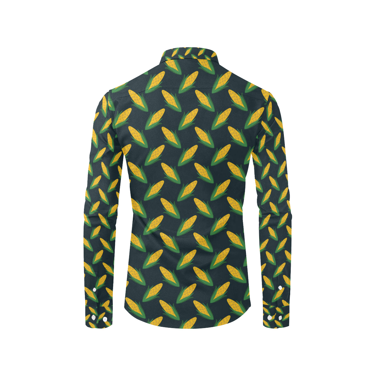 Corn Pattern Print Design 02 Men's Long Sleeve Shirt
