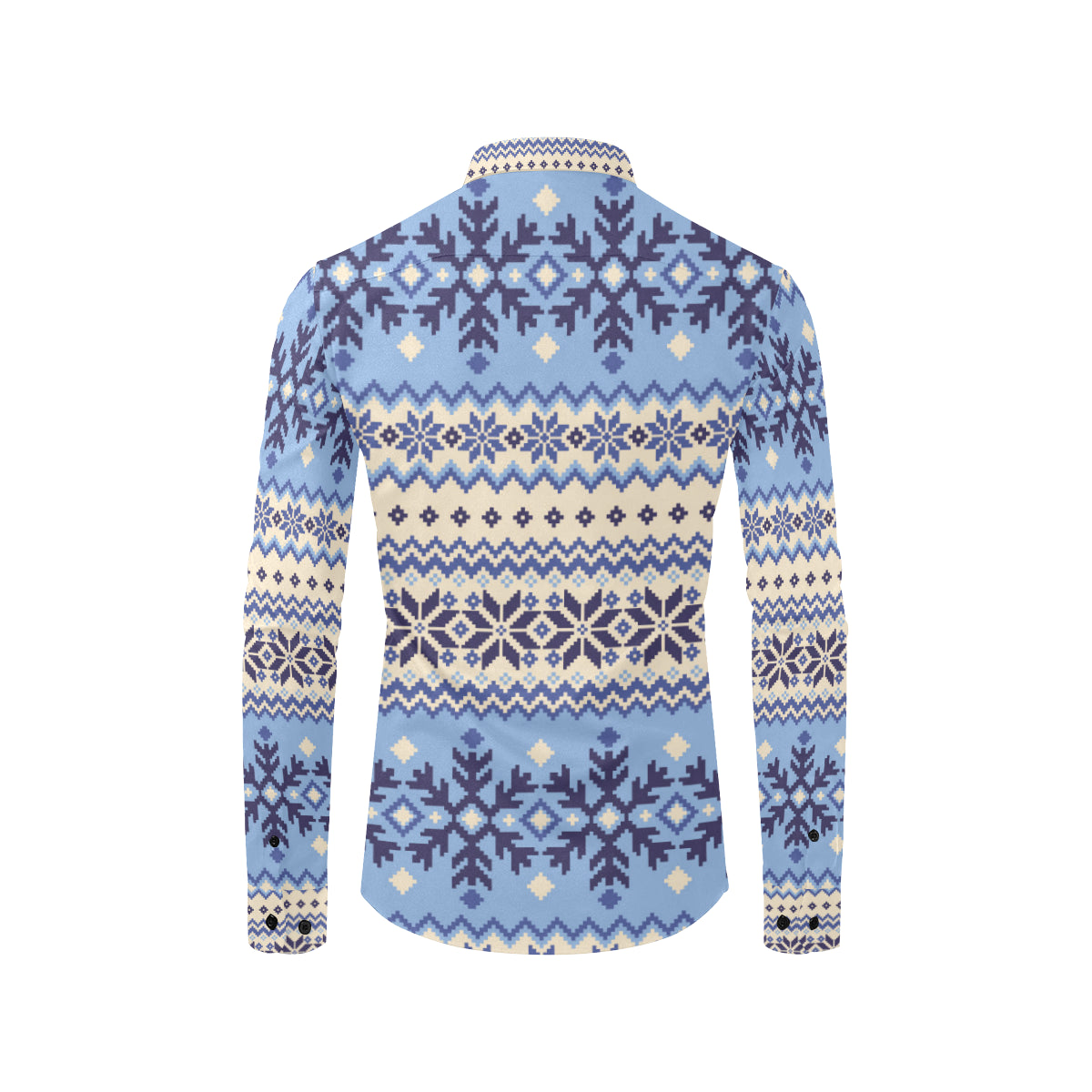 Nordic Pattern Print Design A03 Men's Long Sleeve Shirt
