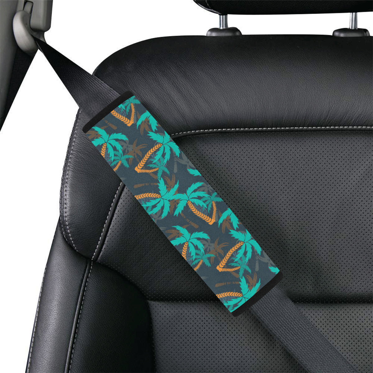 Palm Tree Pattern Print Design PT01 Car Seat Belt Cover