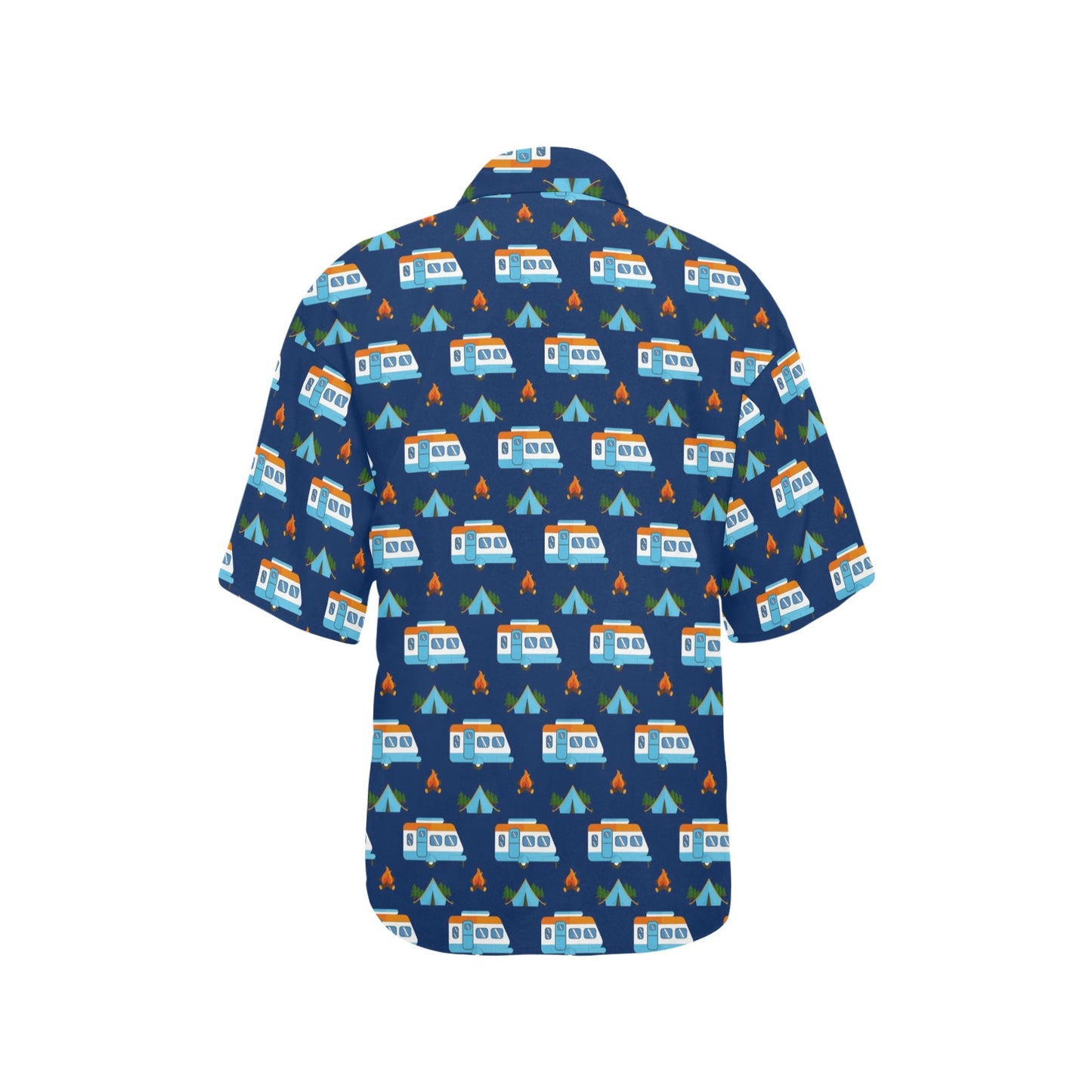Camper Pattern Camping Themed No 3 Print Women's Hawaiian Shirt