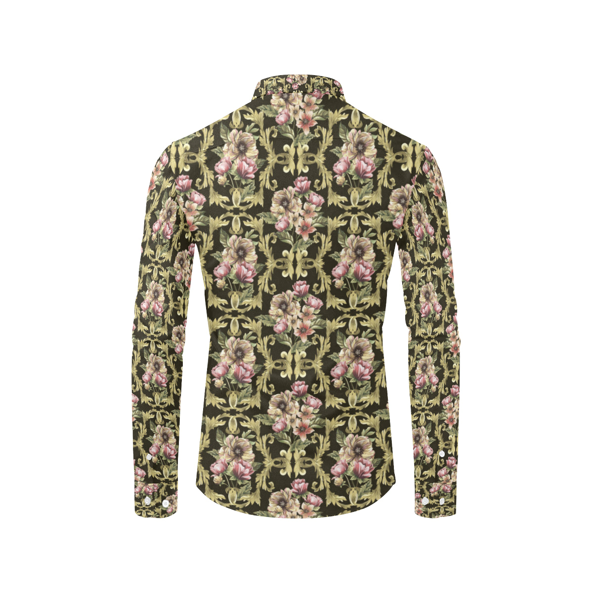 Baroque Pattern Print Design 02 Men's Long Sleeve Shirt