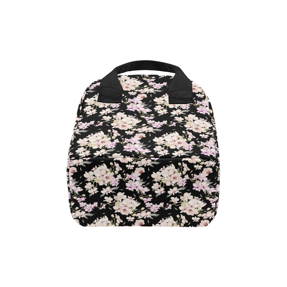 Orchid White Pattern Print Design OR03 Insulated Lunch Bag
