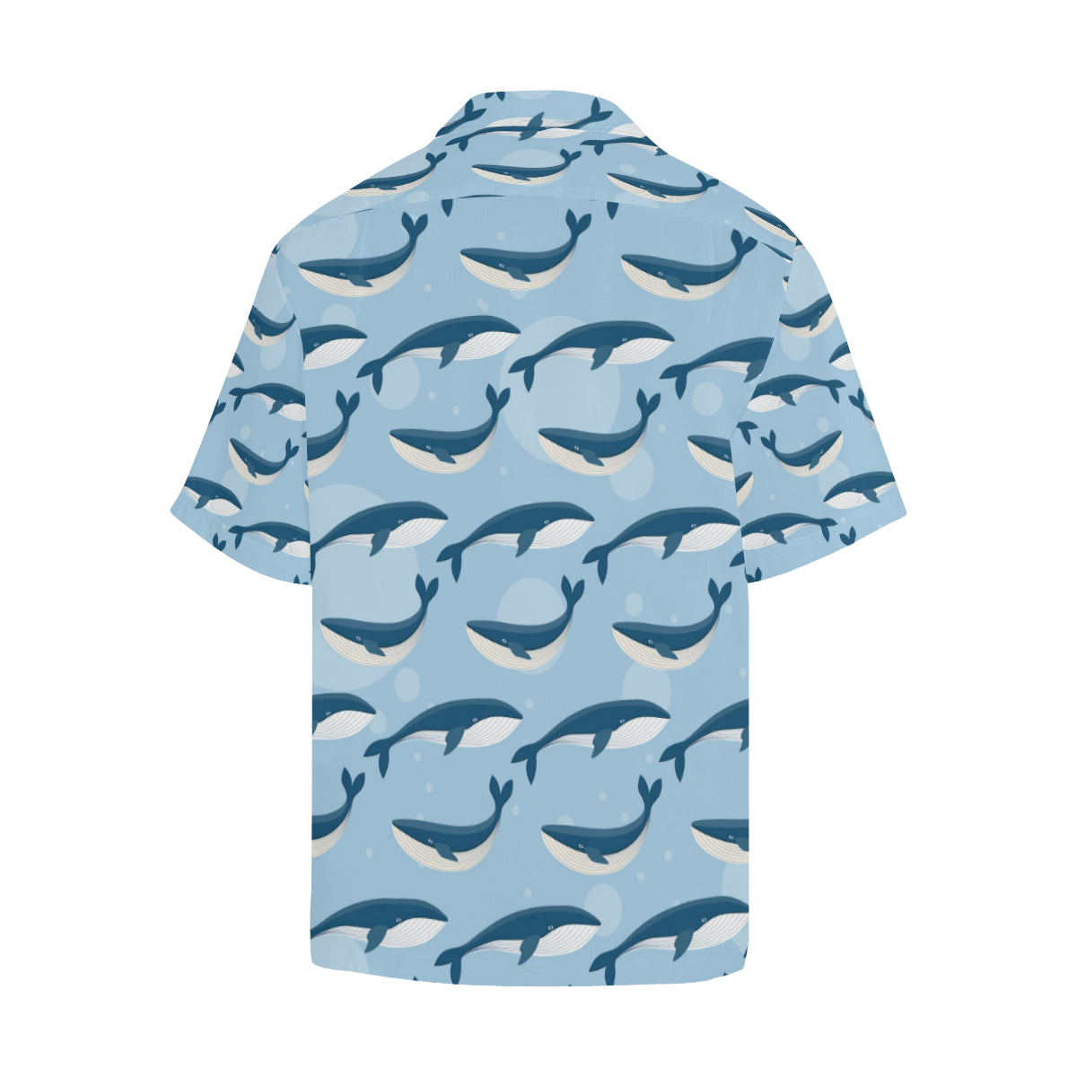 Blue Whale Pattern Print Design 02 Men's Hawaiian Shirt